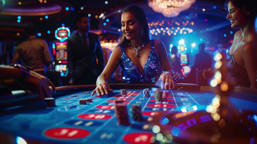 Antarmuka permainan live dealer evip2 dengan tampilan dealer dan meja real-time
