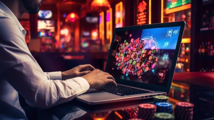 Permainan Sic Bo live di evip2 dengan tiga dadu dalam wadah kaca dan dealer profesional